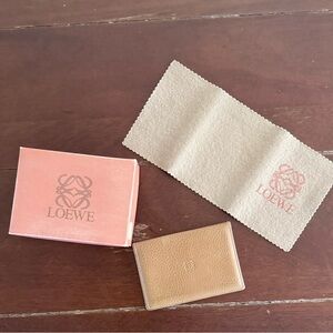 Loewe Beige Leather Card Case